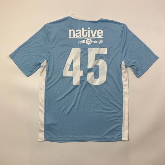 Adidas Jersey Boys XL Sky Blue Entrada 18 New York City FC Native Grill Wings 45 - Picture 10 of 14